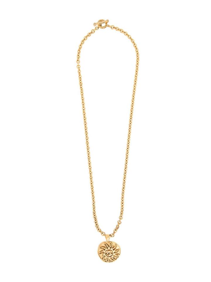 Chanel Vintage Chanel Medallion Gold Chain Pendant Necklace