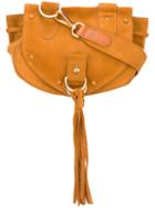 See By Chloé Small 'collins' Crossbody Bag, Women's, Yellow/orange, Cotton/calf Suede