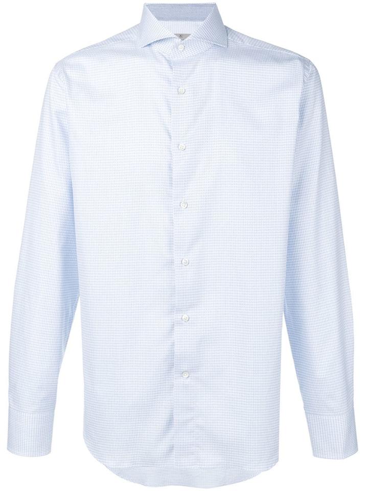 Canali Micro Print Shirt - White