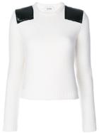 Courrèges Shoulder Patch Jumper - White