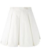 Moncler Balloon Pleated Skirt, Women's, Size: 44, White, Cotton/polyester