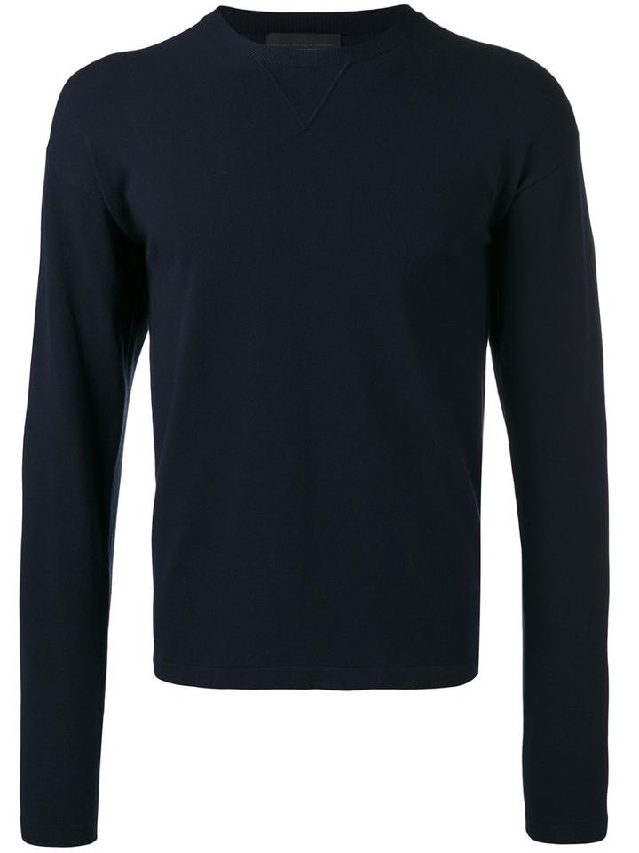 Diesel Black Gold - Crew Neck Jumper - Men - Polyester/viscose - S, Blue, Polyester/viscose