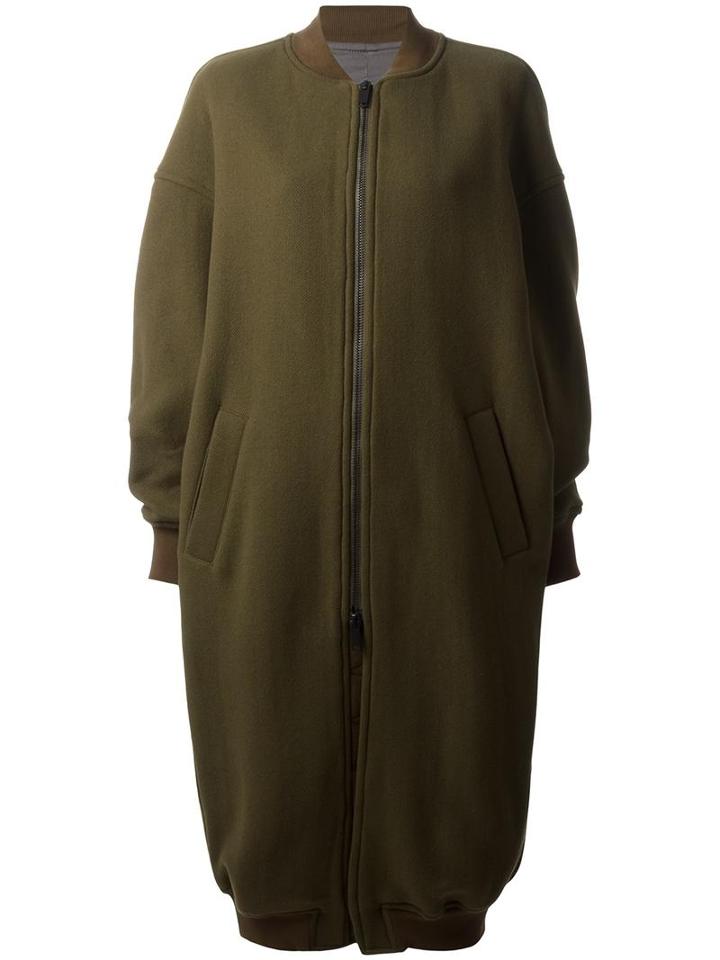 A.f.vandevorst 'monday' Oversized Coat, Women's, Size: 34, Green, Polyamide/virgin Wool