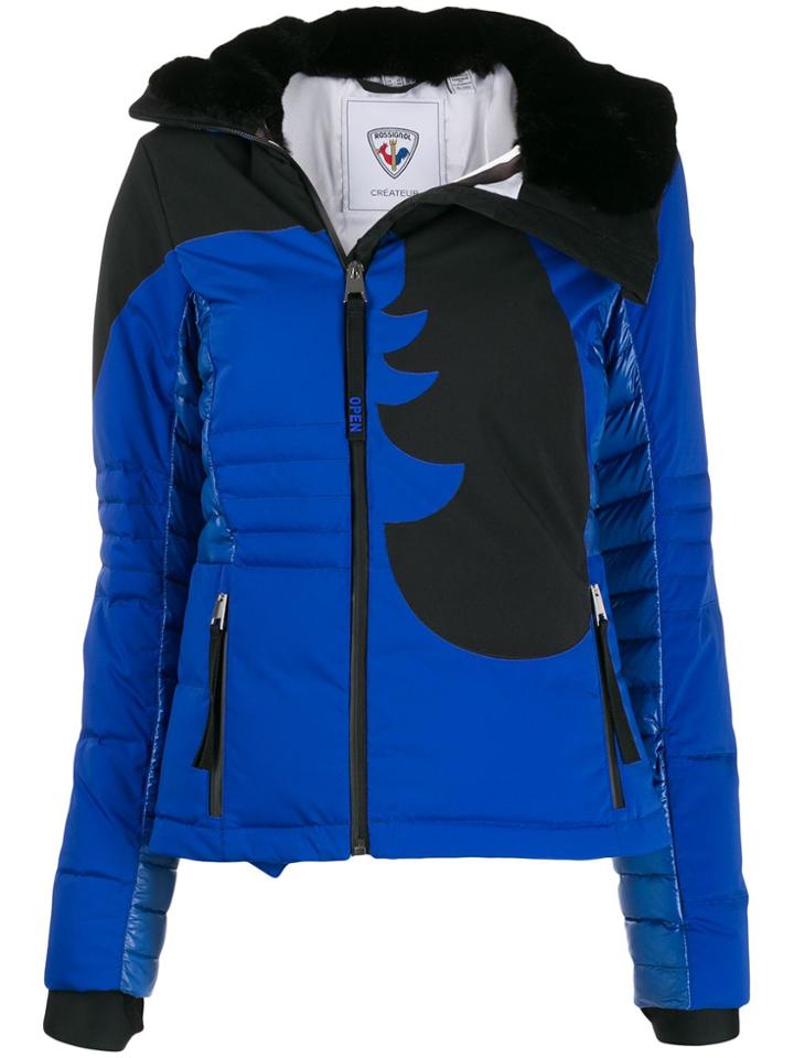 Rossignol Faux-fur Trim Down Jacket - Blue