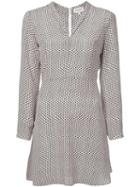 Hvn V-neck Shift Dress - White