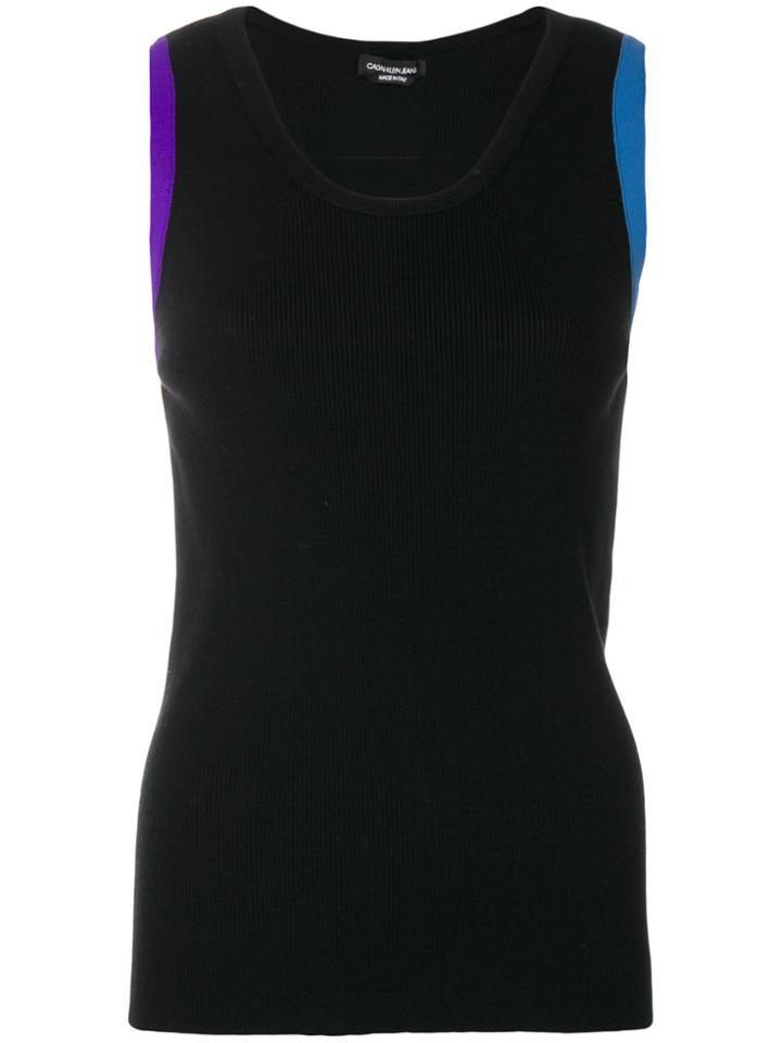 Calvin Klein Jeans Fitted Tank Top - Black