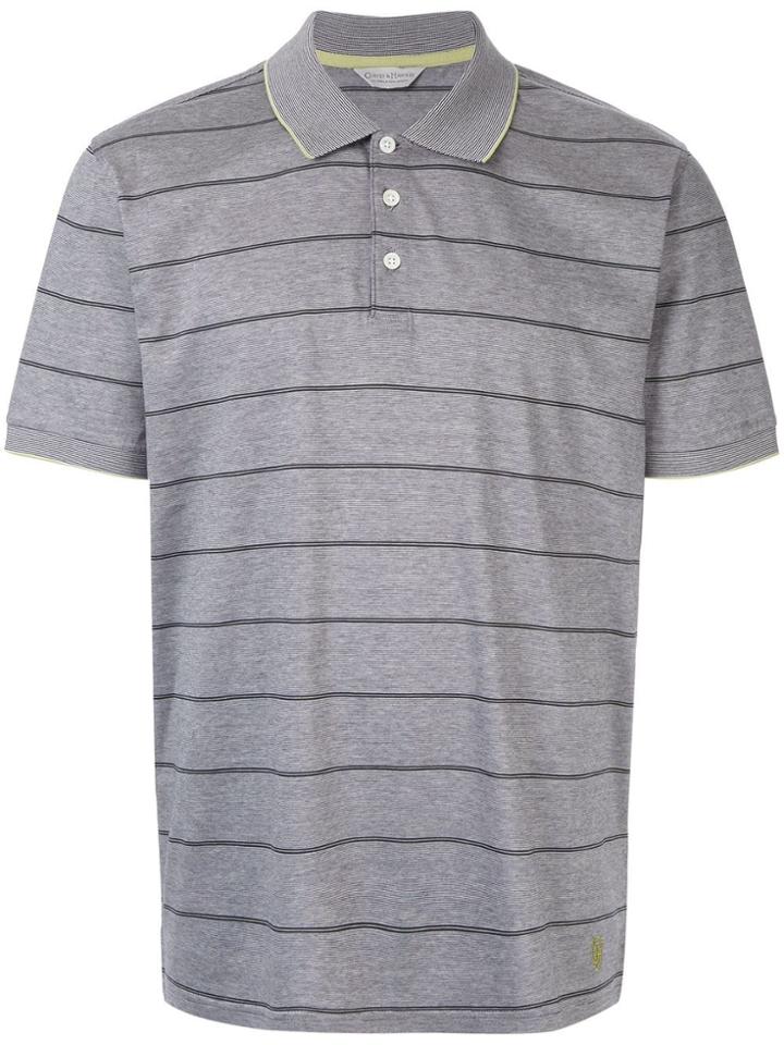 Gieves & Hawkes Striped Polo Shirt - Grey