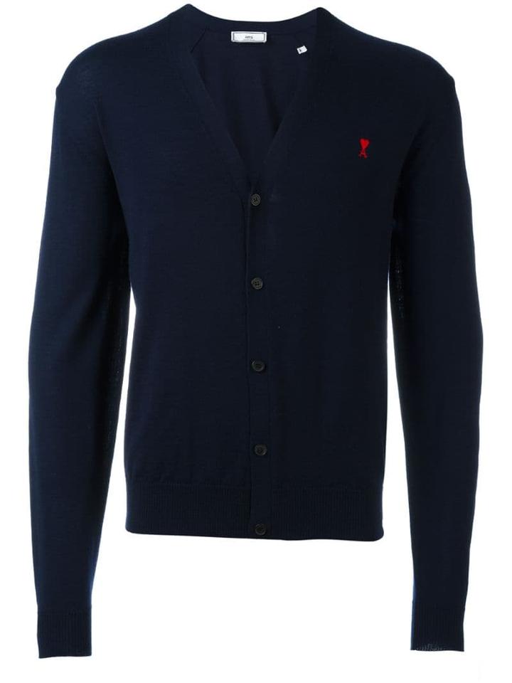 Ami Paris Ami De Coeur Cardigan - Blue