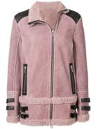 Drome Shearling Lined Jacket - Pink & Purple