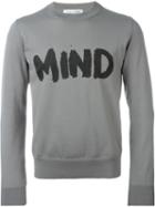 Comme Des Garçons Shirt Mind Printed Sweatshirt, Men's, Size: Medium, Grey, Polyester