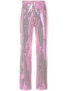 Materiel High-waisted Trousers - Pink & Purple