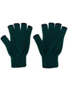 Pringle Of Scotland Cashmere Fingerless Gloves - Green