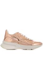Alexander Mcqueen Reflective Lace Up Sneakers - Pink