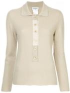 Chanel Vintage Cashmere Longsleeved Polo Shirt - Nude & Neutrals