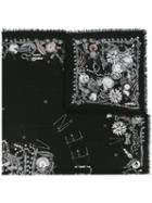 Alexander Mcqueen - Foulard Scarf - Women - Silk/modal - One Size, Black, Silk/modal