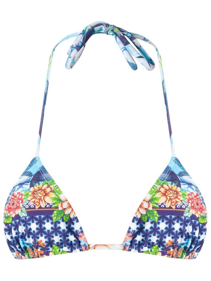 Blue Man - Printed Triangle Bikini Top - Women - Lyocell - Gg, Lyocell