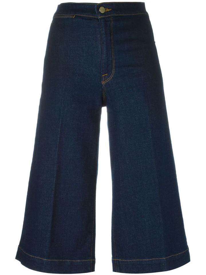 Frame Denim Denim Culottes, Women's, Size: 25, Blue, Cotton/polyester/spandex/elastane