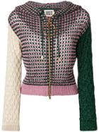 Fausto Puglisi Metallic Woven Knit Hoodie - Multicolour