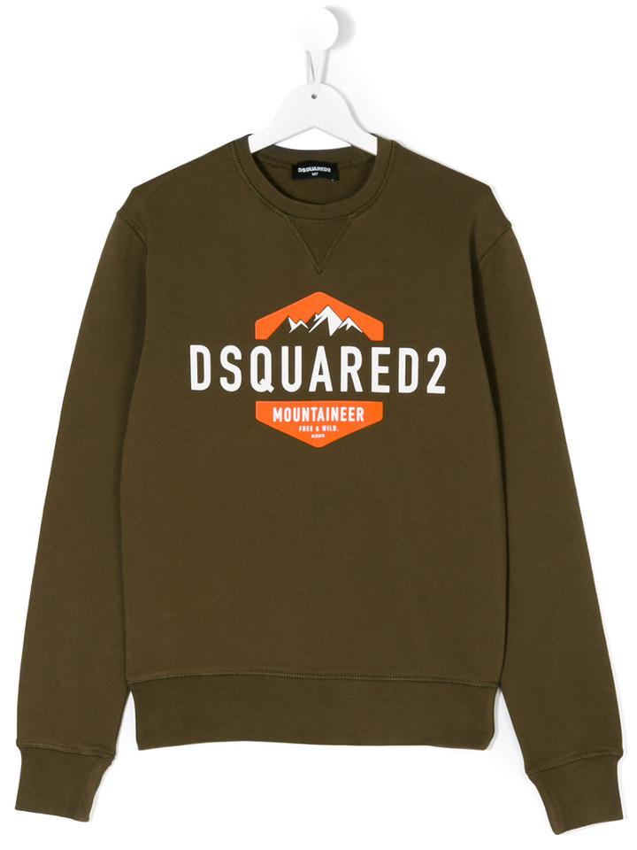 Dsquared2 Kids - Teen Logo Print Sweatshirt - Kids - Cotton - 14 Yrs, Green