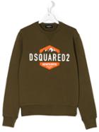 Dsquared2 Kids - Teen Logo Print Sweatshirt - Kids - Cotton - 14 Yrs, Green