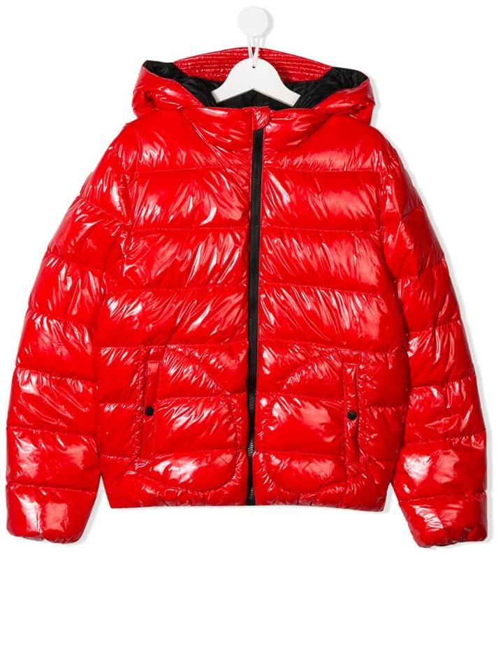 Herno Kids Teen Padded Hooded Jacket - Red