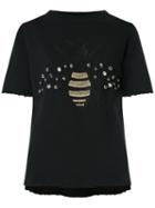 Andrea Bogosian Embroidered T-shirt, Women's, Size: P, Black, Cotton/polyester