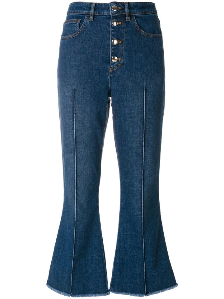 Sonia Rykiel Cropped Denim Trousers - Blue