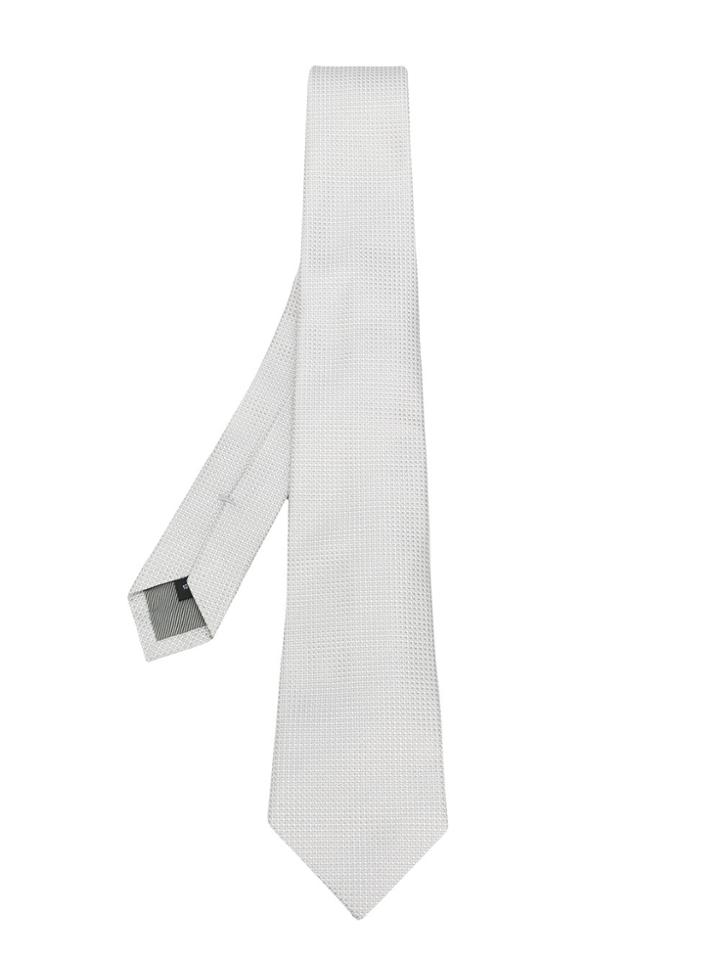 Dell'oglio Embroidered Tie - Grey