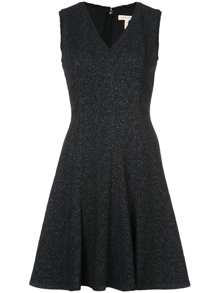 Rebecca Taylor Floral-embroidered Flared Dress - Multicolour