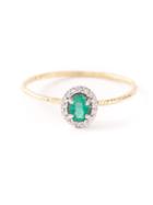Wouters & Hendrix Gold Emerald And Diamond Ring