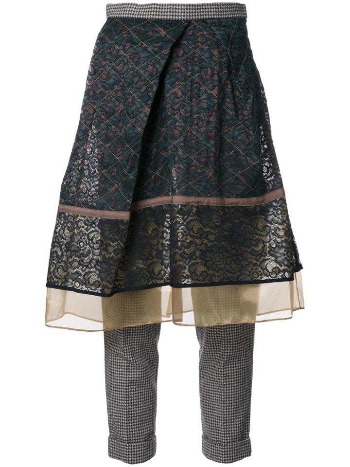 Kolor Skirt Layer Trousers - Green