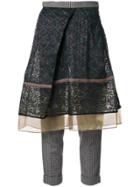 Kolor Skirt Layer Trousers - Green