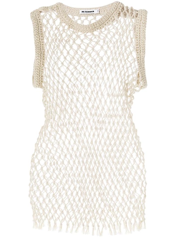 Jil Sander Net Vest Top - Neutrals
