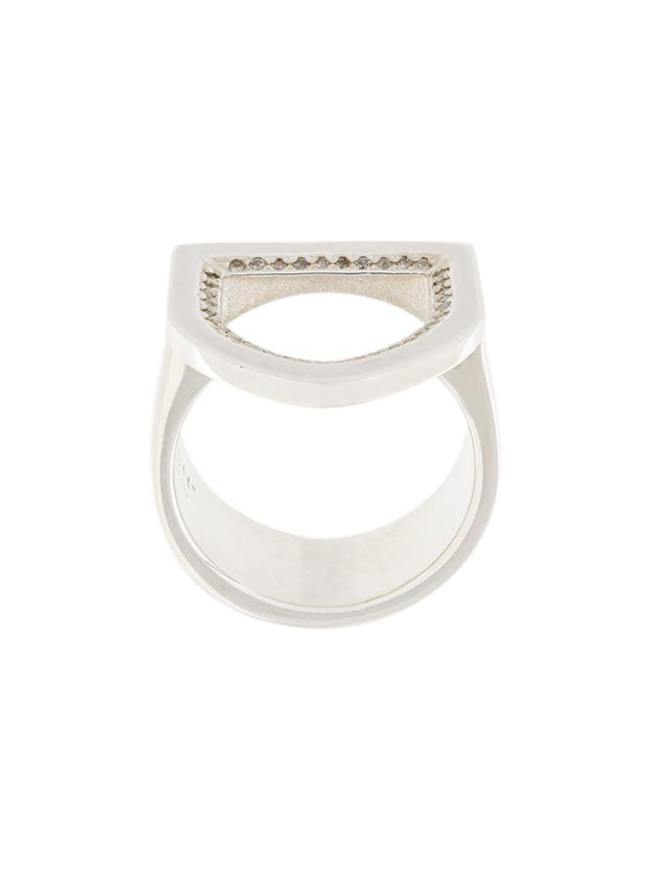 Ambush Diamond Crest Ring - Metallic
