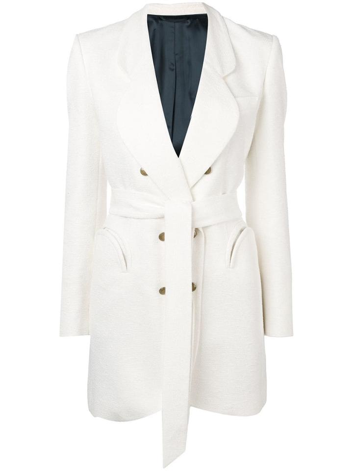 Blazé Milano Double-breasted Midi Coat - White