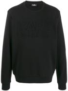 Karl Lagerfeld Embossed Logo Sweatshirt - Black