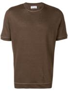 Brunello Cucinelli Stitching Detail T-shirt - Brown