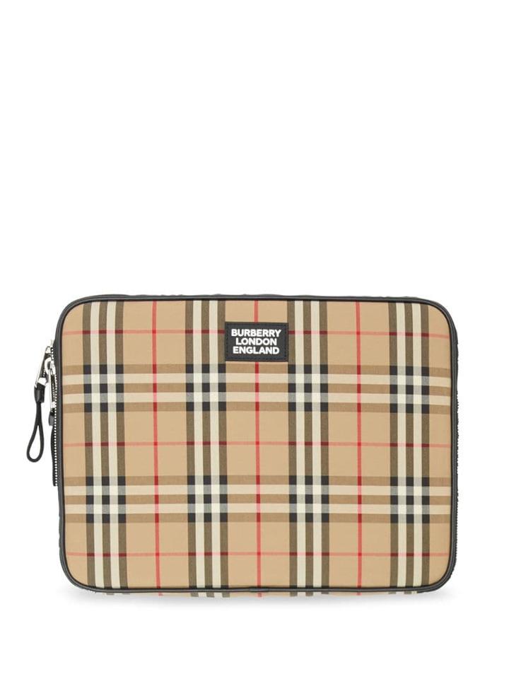 Burberry Vintage Check Zipped Pouch - Neutrals