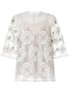 Biyan Floral Blouse - White
