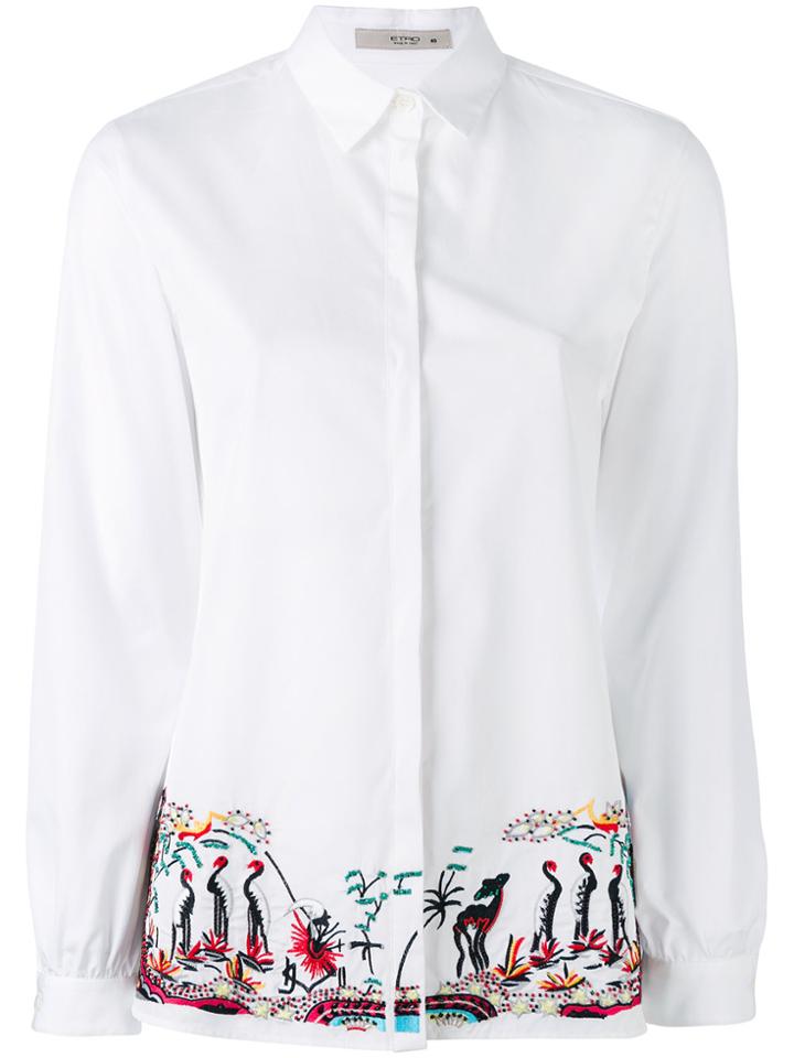 Etro Embroidered Trim Shirt - White