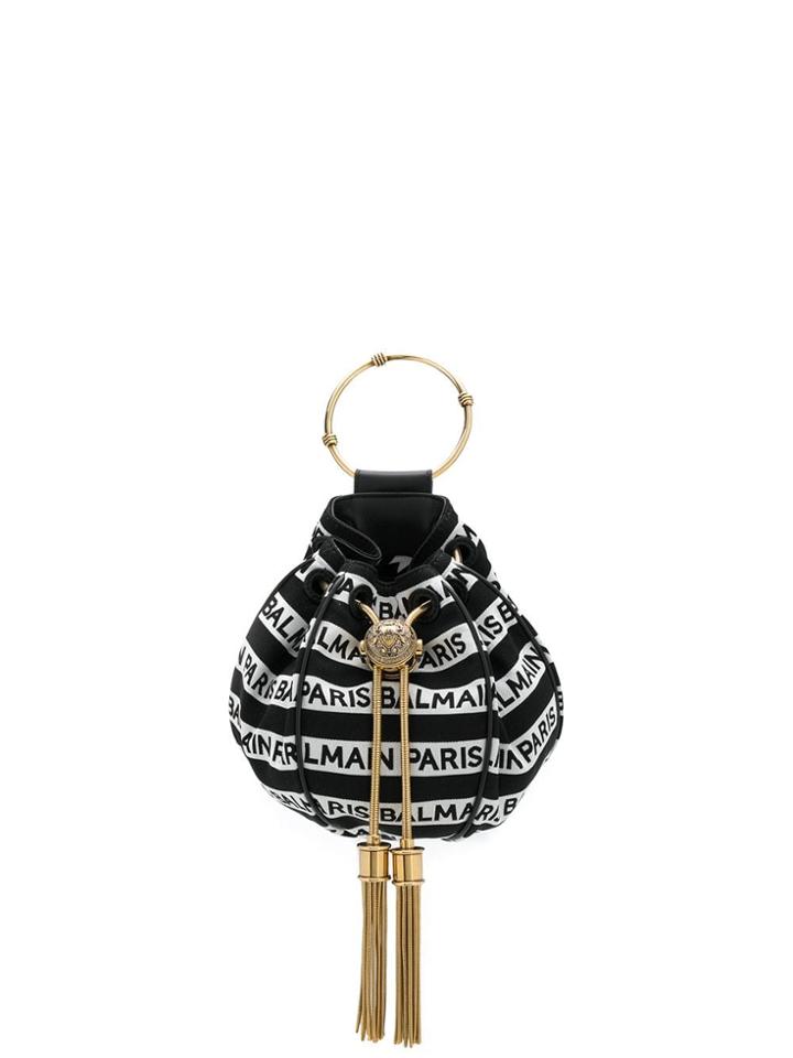 Balmain Mini B Bucket Bag - Black