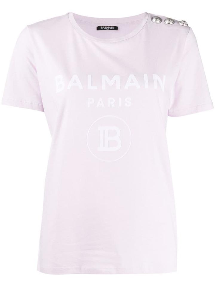 Balmain Logo-print T-shirt - Pink