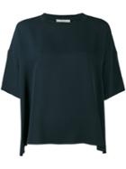 Vince Short Sleeve T-shirt, Women's, Size: Small, Blue, Silk/rayon/nylon/spandex/elastane