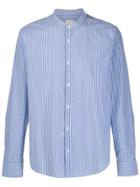 Sandro Paris Long Sleeved Striped Shirt - Blue