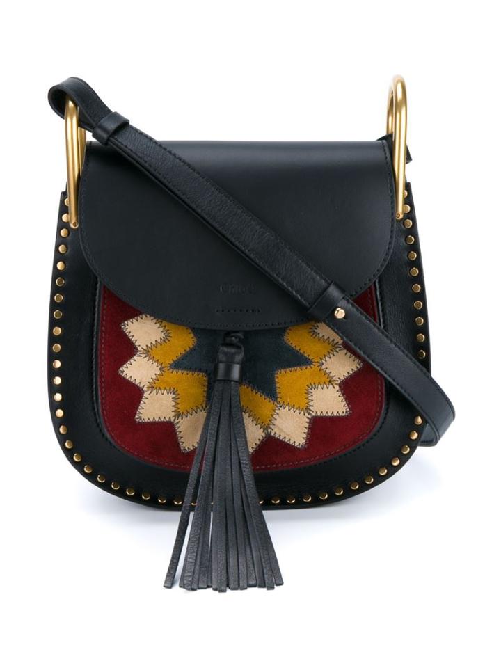 Chloé Patchwork 'hudson' Shoulder Bag, Women's, Black