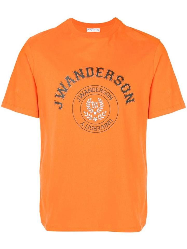 Jw Anderson Logo Print T-shirt - Yellow