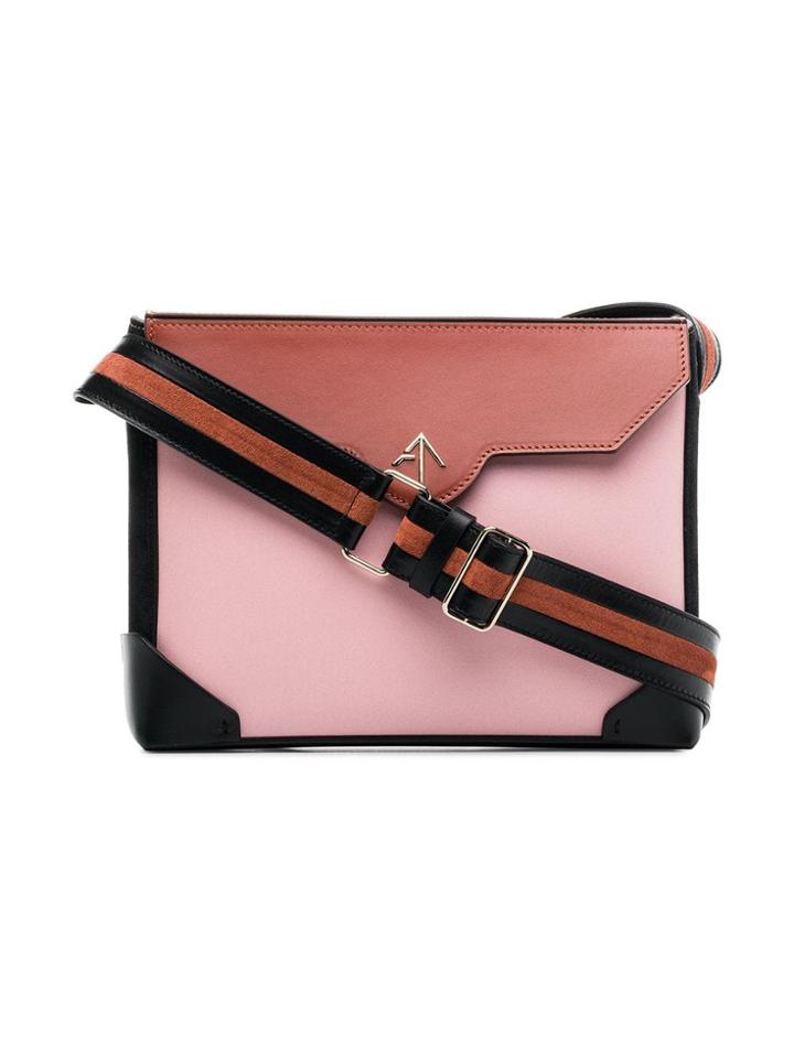 Manu Atelier Bold Shoulder Bag - Pink & Purple