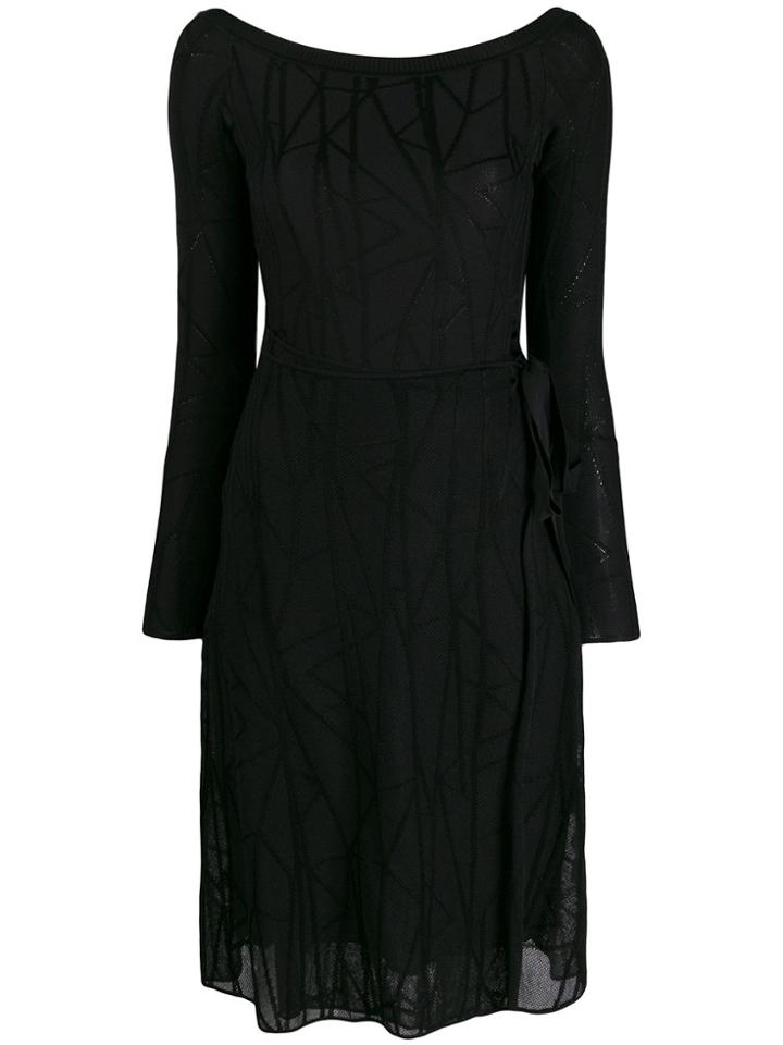 M Missoni Belted Midi Dress - Black