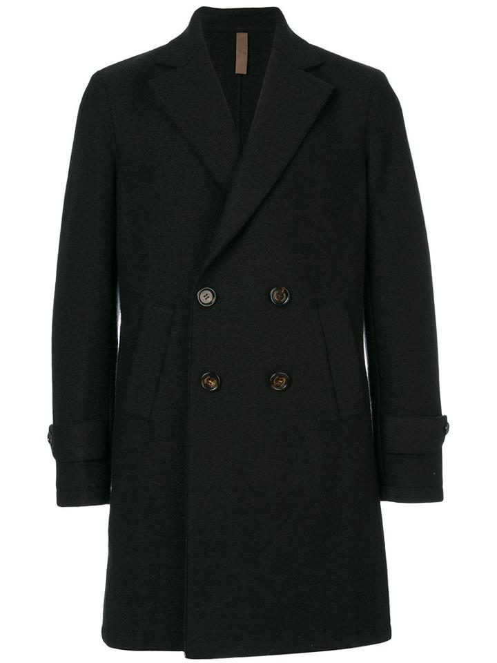 Eleventy - Classic Double-breasted Coat - Men - Polyester/acetate/virgin Wool - 50, Black, Polyester/acetate/virgin Wool