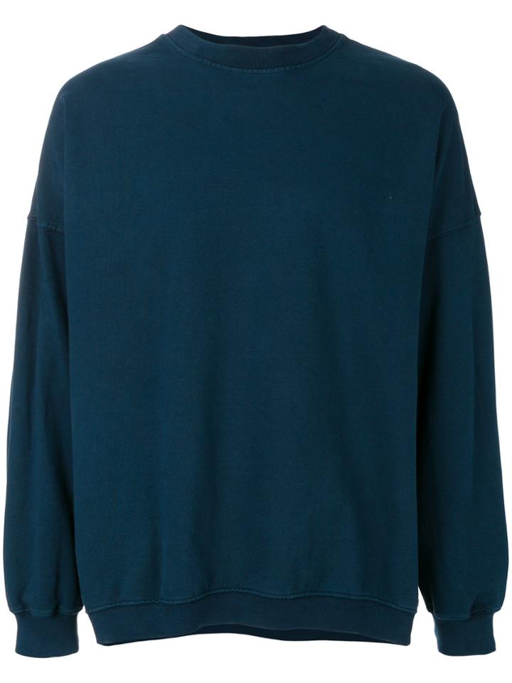 Yeezy Ribbed Crew Neck Sweatshirt - Blue
